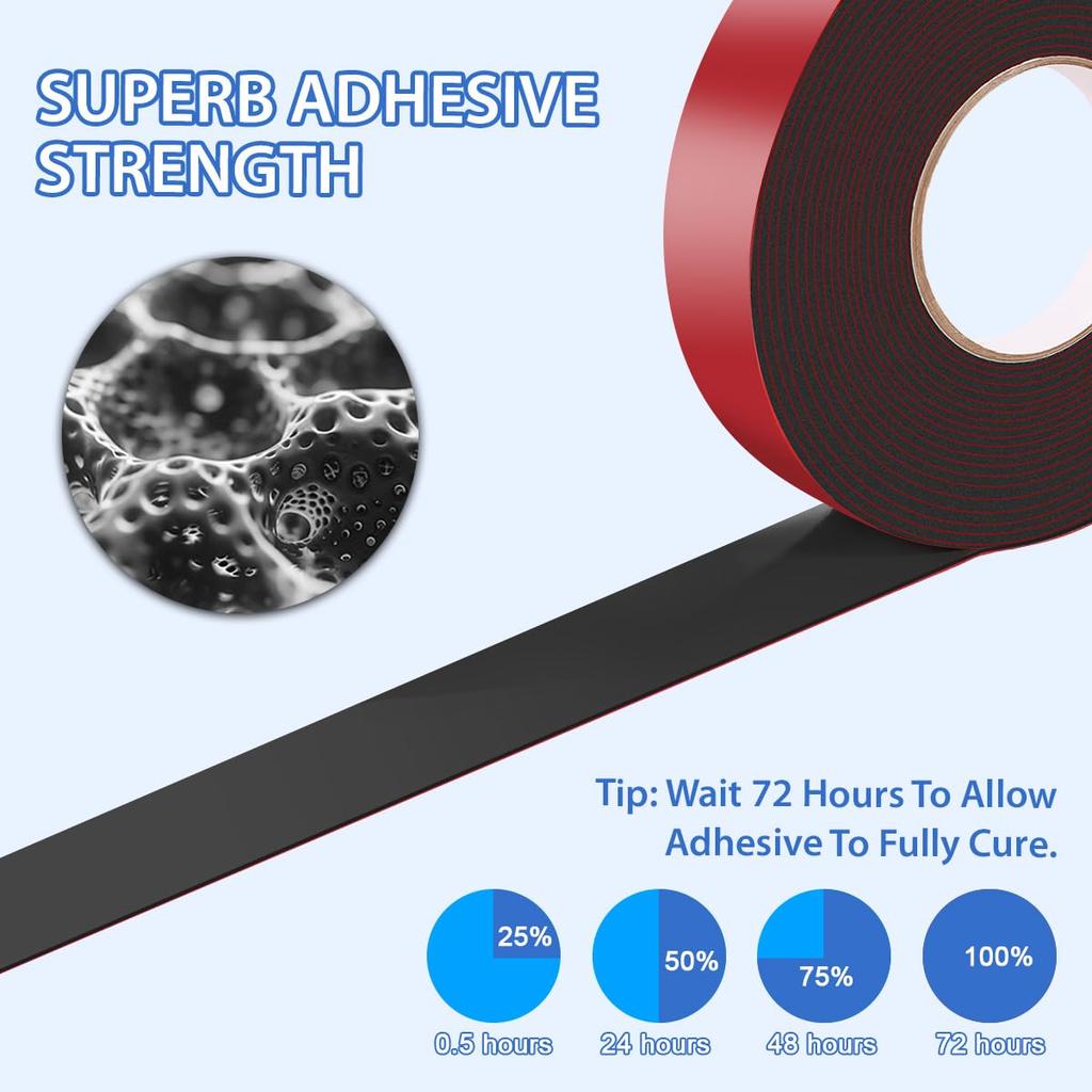 Extra Strong Double Sided Tape Acrylic Foam for Mounting Fixing Pad Car Special Doublesided Tape Waterproof High Temperat