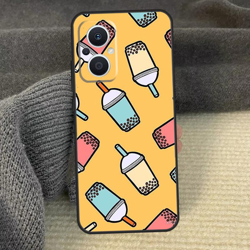Boba Milk Tea Phone Case For OPPO Reno 12 F 13 13F 11 8T 7 8 10 Pro OPPO Find X8 X6 Pro X3 X5 Lite Cover