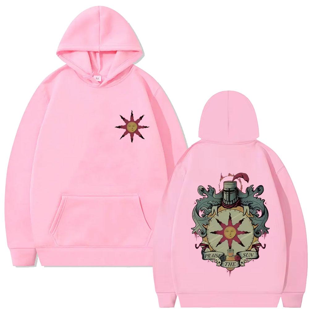 Game Dark Souls Church of The Sun Graphic Hoodie Men Women Fashion Gothic Rock Streetwear Men's Oversized Hoodies