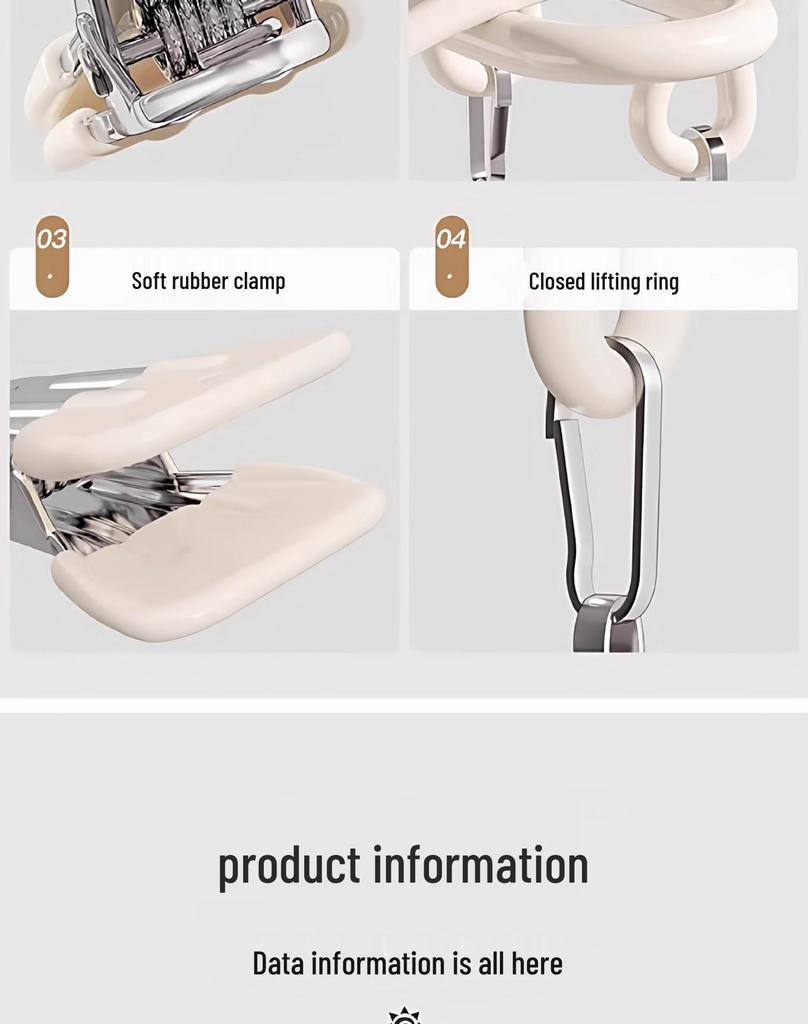 Stainless Steel Windproof Sock & Underwear Drying Rack with Clips