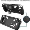 Protective Case for Steam Deck, Silicone Cover Skin Shell with Kickstand for Game Console Accessories, Shock Absorption and Scratch Resistant Design