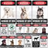 Beware of Dog Metal Sign Warning Plaque Labrador Bulldog Cairn Terrier Rottweiler German Shepherd Malamute Bichon Frise Pit Bull