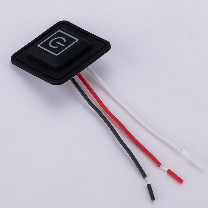 3.7~12V Heated Vest Pants Gloves Electric Heating Waistband DIY Temperature Controllers Rheostat Switch Silicone Button Switches