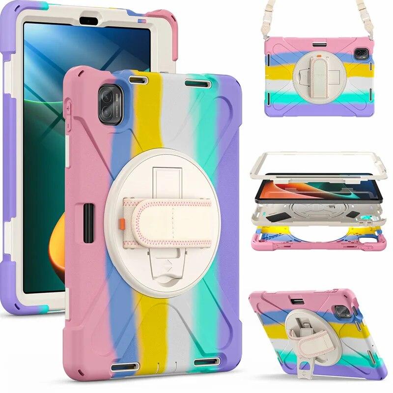 For XiaoMi Mi Pad 5 6 MiPad5 Pro MiPad 6 Pro 11 inch 2023 Case Heavy Duty Armor Silicon  PC Kids Shockproof Cover Shell Strap