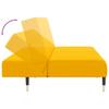 2 Seater Yellow Velvet Sofa Bed