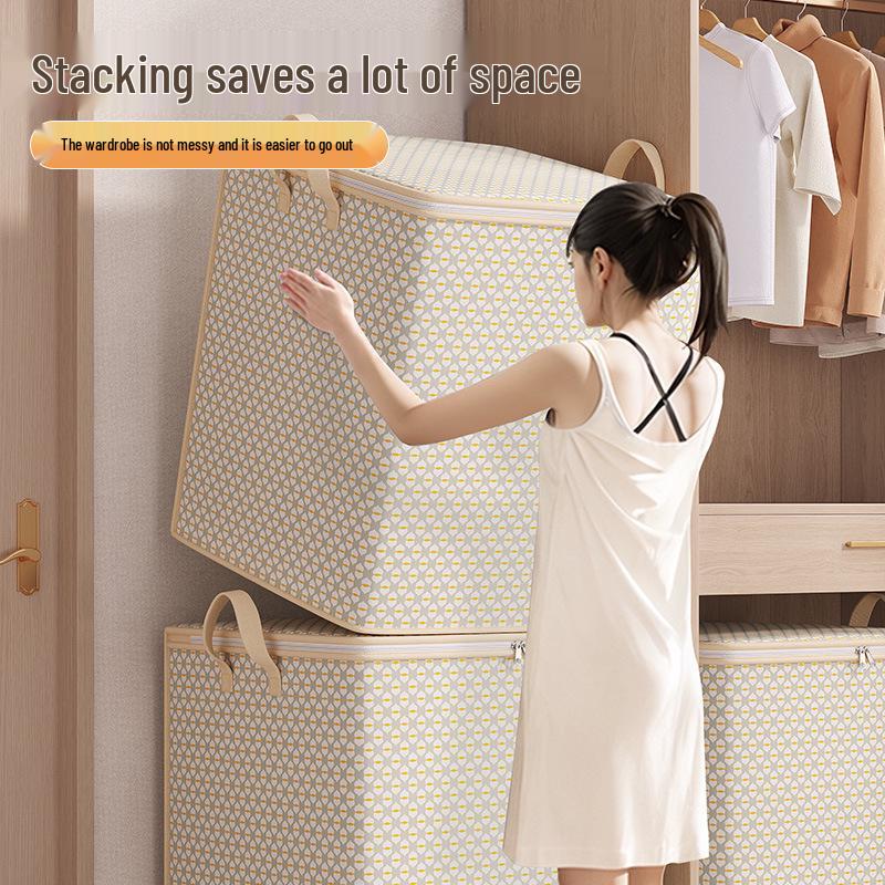 2025 Large Capacity Wavy Storage Box - Moisture & Dust-proof Quilt Organizer