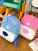 Plush Embroidered Heart Bear Backpack For Students With Durable Nylon Material And Spacious Design