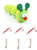 Interactive Caterpillar Plush Toy for Cats - Boredom Relief, Bite-Resistant, Self-Play Pillow