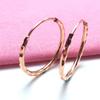 Exquisite Russian 585 Purple Gold Sweet Car Flower Big Earrings Premium Gypsy Gold Plated Rose Gold Earrings