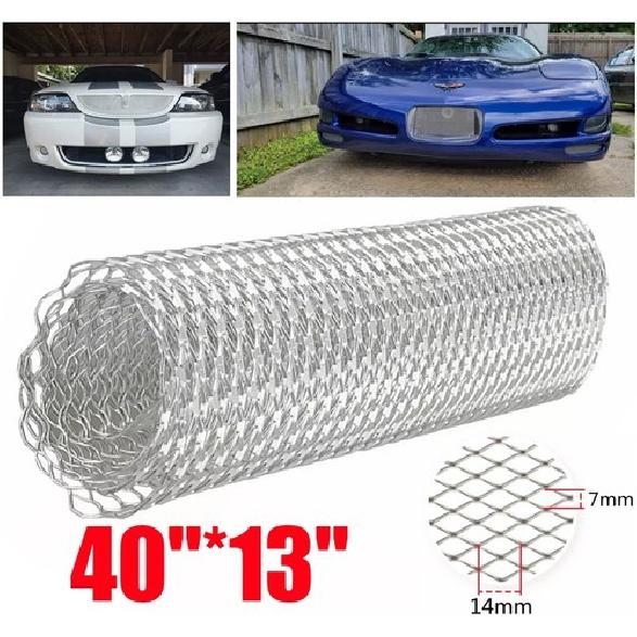 40 *13 Car Grill Metal Mesh Sheet Universal Aluminum Auto Grille ert Bumper*1