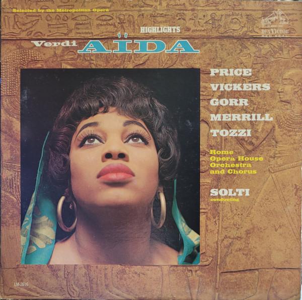 

LP Record GEORG SOLTI LEONTYNE PRICE JON VI Verdi Aida Highlights LM2616 RCA RED SEAL 1962 US Classical Used