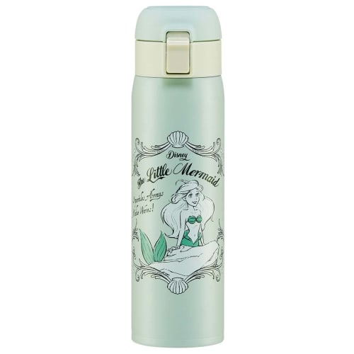 Skater Insulated Stainless Steel Mug, 480ml, One-Touch Open, Disney Ariel Design, STOT5-A