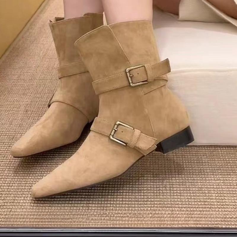 Modă Nou Toamnă Iarnă Exterior Cizme de Damă Nou 2024 Modă de Înaltă Calitate Antiderapante Culoare Solidă Pantofi de Damă Botine De Mujer