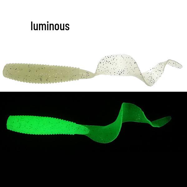 

Glow-in-the-Dark Tail Spinner Soft Bait for Bass Fishing 5.5cm 10 pieces/bag