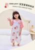 Pure Cotton Short-Sleeve Summer Pajamas for Baby Boys and Girls, Lightweight One-Piece Homewear