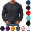 Men's Casual Drop Shoulder Sweatshirt Long Sleeve Crewneck Pullover for Sports and Daily Wear