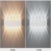 LED Waterproof White Outdoor Wall Lamp - Adjustable, Warm & Cool Light for Garden, Corridor & Living Room