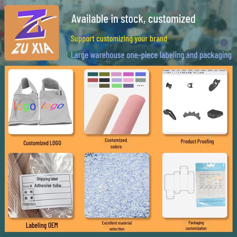 Gel Fiber Elastic Silicone Toe Protectors - Anti-Wear Cuttable Toe Covers with Eyelet.