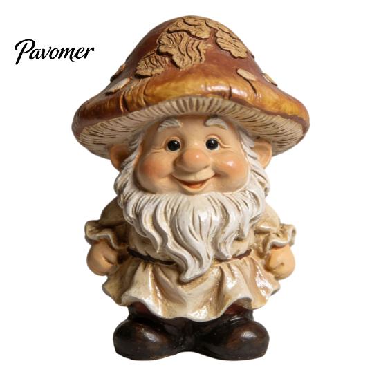 Niedliche Wichtelskulptur für Blumentöpfe, Pilzkappen-Statue, Harz-Gartenfigur, Retro Einzigartiges Einweihungsgeschenk Gärtner Terrasse Hof Innen