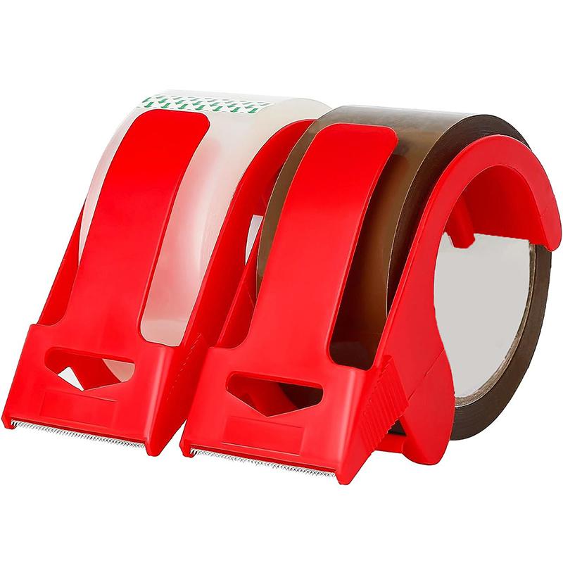 

2 шт. Сверхпрочная прозрачная упаковочная лента с диспенсером для отправки, переезда и хранения. Прочная клейкая лента с высокой адгезией