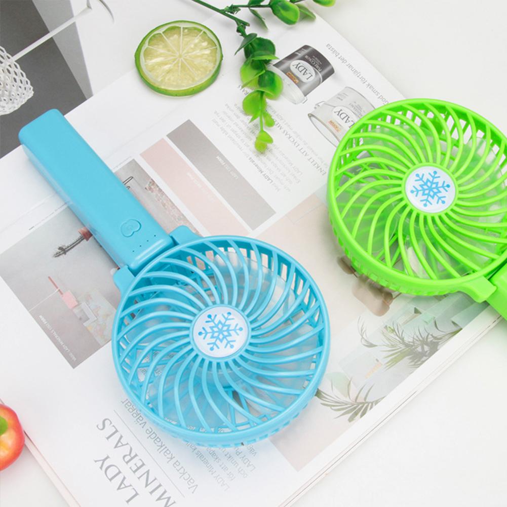 Portable Mini Desktop Air Cooler Folding Fan Handheld USB Rechargeable Fan Outdoor Travel Sports Fan Three-Speed Adjustable