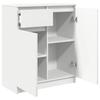 White Sideboard with Drawer 71 X 35 X 84 Cm Particleboard