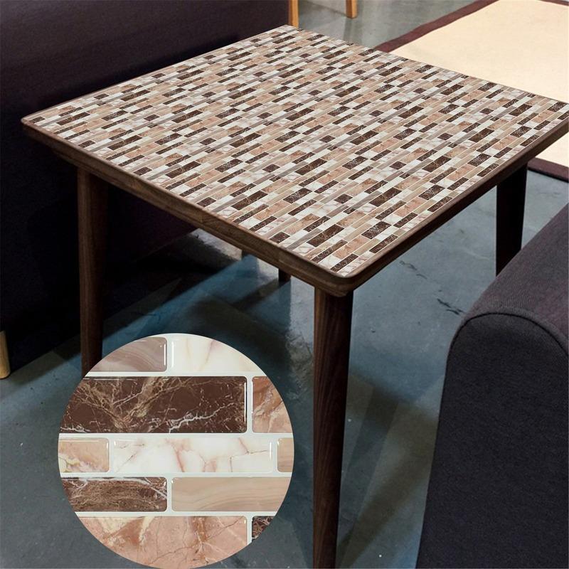 New Waterproof Marble Rock Crystal Tile Stickers Self-adhesive Wear-resistant Floor Stickers Home Kitchen Decoration