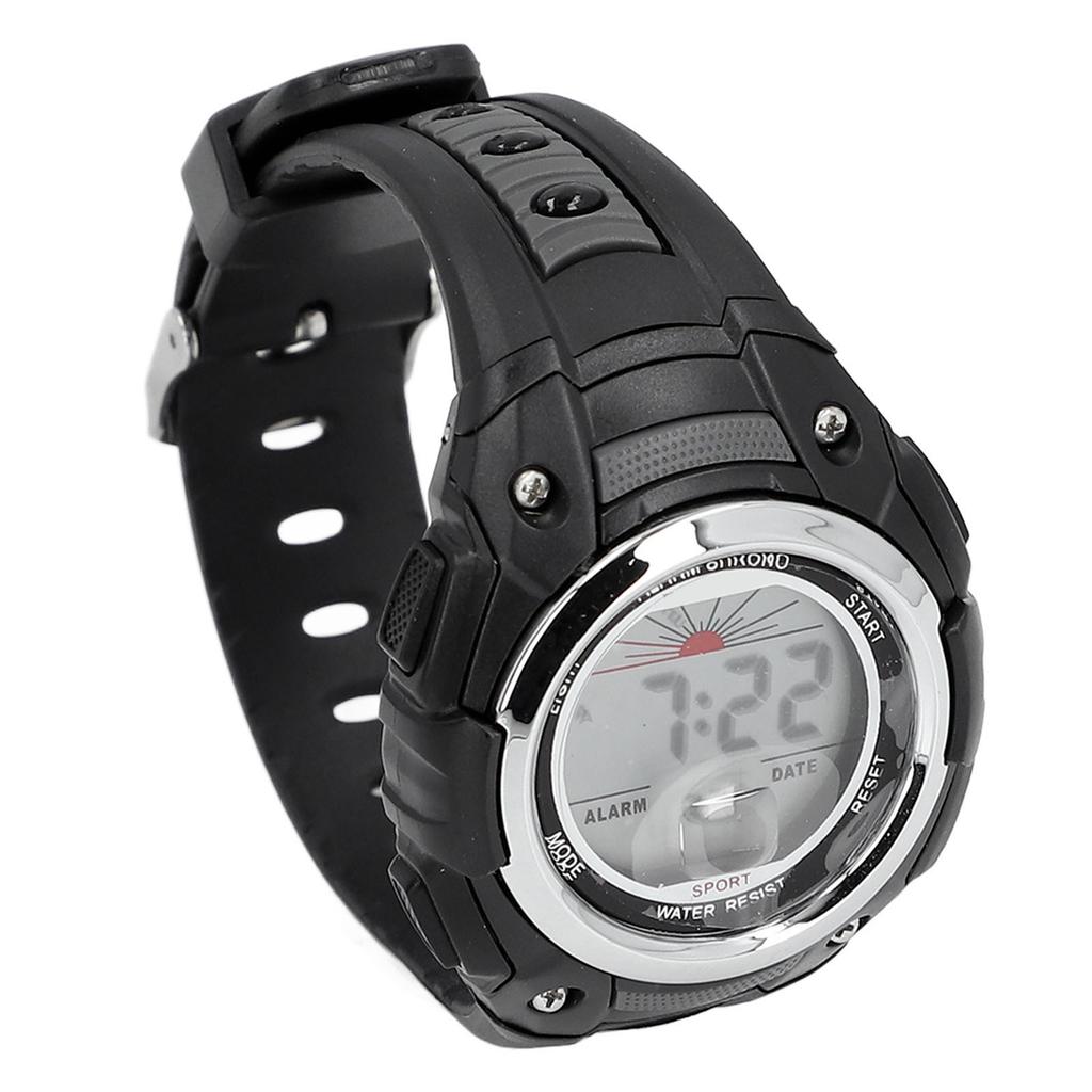 50m Waterproof Men Women Digital Watch LED Night Light Stopwatch Calendar Alarm 12Celsius24H Rubber Band Shockproof Watch