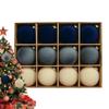 12pcs 6cm Velvet Christmas Ball Pendant Flocked Xmas Tree Hanging Ornaments  Holiday Festival Decor