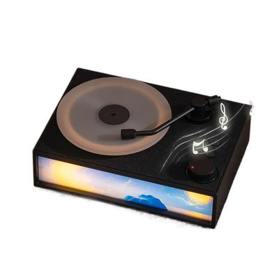 Haut-parleur à colle noire, aromathérapie Vintage, peinture lumineuse, veilleuse, carte Radio, câble Audio sans fil, Bluetooth