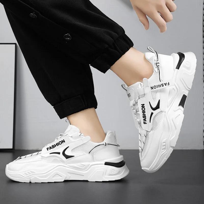 High Quality Men's Platform Sneakers Fashion Breathable Versatile Sports Running Shoes Comfortable Walking Shoes Casual Sneaker