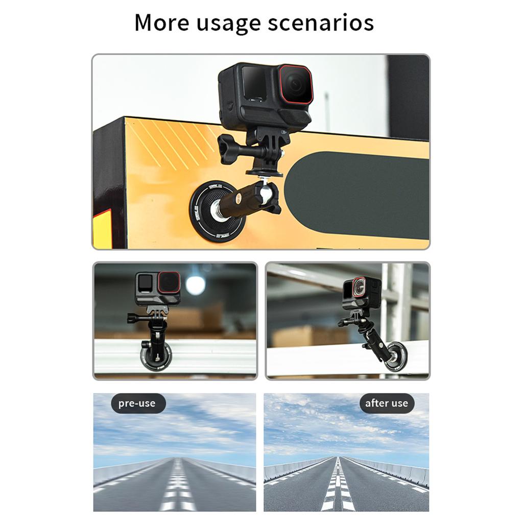 Sportkamera Magnetische Halterung Magnetische Halterung für Action-Kamera mit Doppelköpfen 360 Grad Drehbar 350g Tragfähigkeit Ersatz für 13C