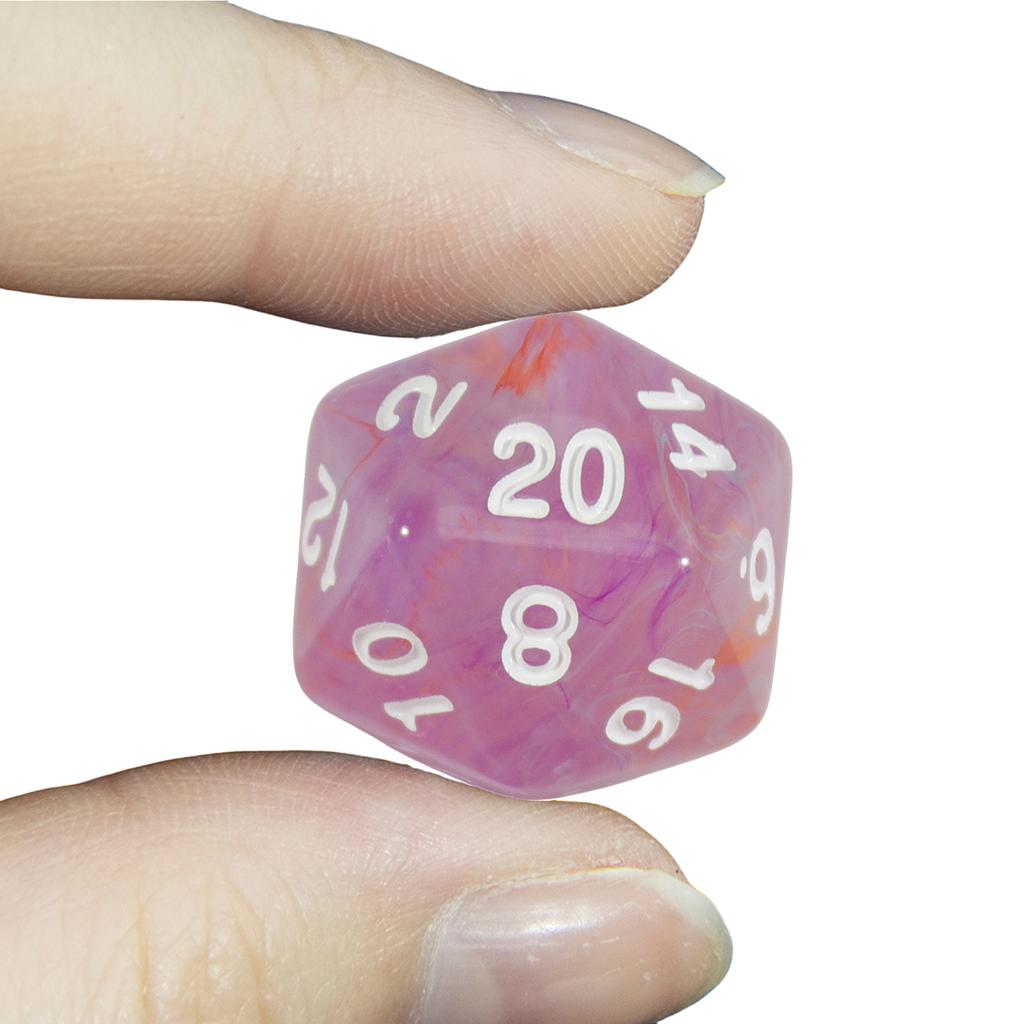DND Dice Set 7pcs Multi Sided Dice with Haze Swirl Effect for Board Game DND TRPG, As Gift and Collection