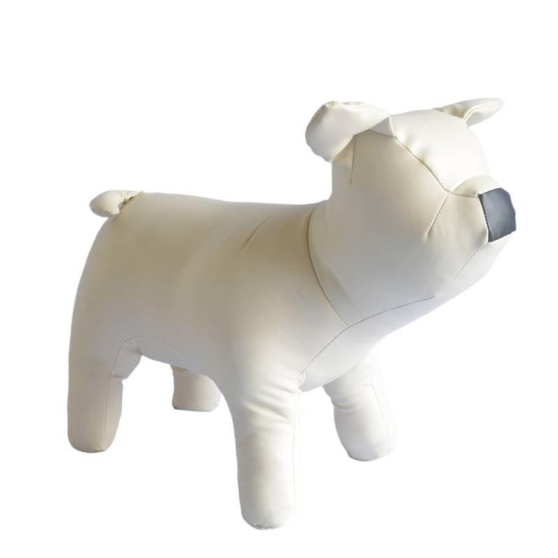 Bulldog Pet Model Display Figurine With Pu Leather For Apparel Presentation