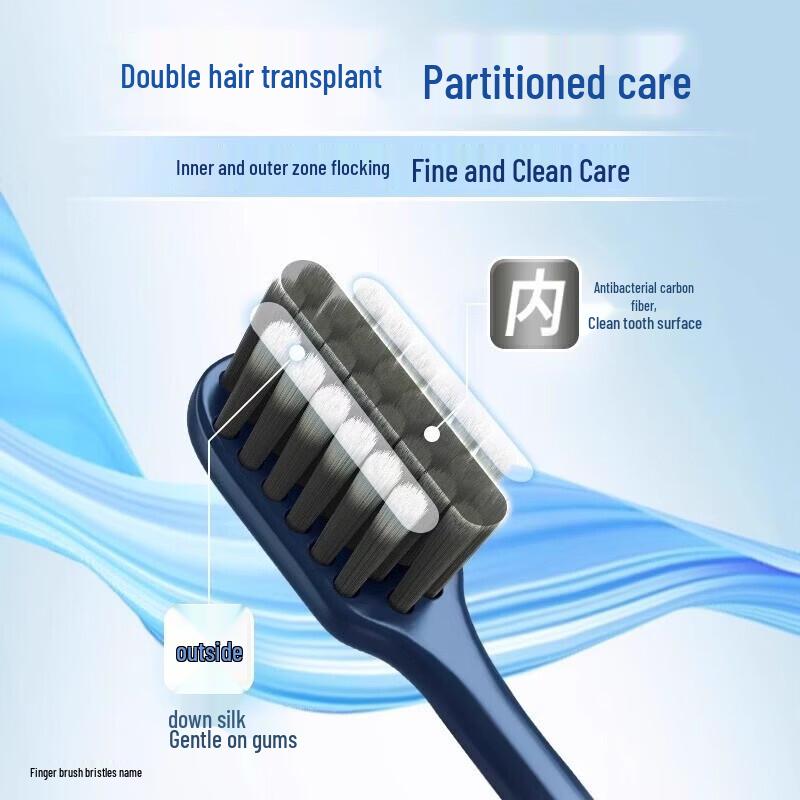 Lengsuanling Charcoal Silver Deep Clean Toothbrush 6-Pack