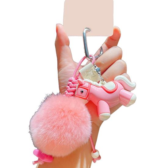 Schlüsselanhänger Anhänger Plüschkugel Deko Pferdeanhänger Dekorativer Handtaschenanhänger Glück Jahr des Pferdes Anhänger Accessoire