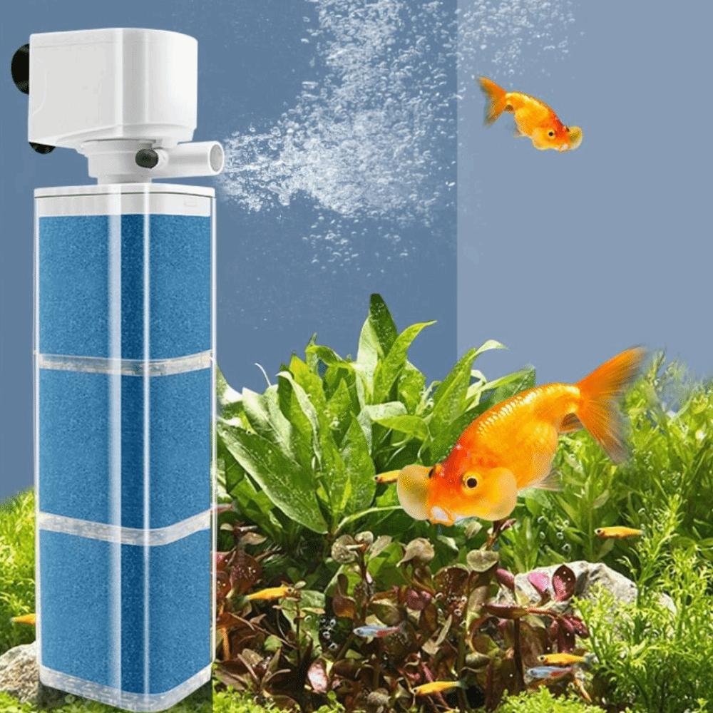 Plastový akvarijní ponorný filtr tichý sběrač filtrů na rybí výkaly pro akvárium