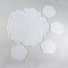 DIY Flower Shape Coaster Silicone Mold for Epoxy Resin DIY Handmade Craft Fruit Dish Molds Clay Plaster Casting Mould Home Decor