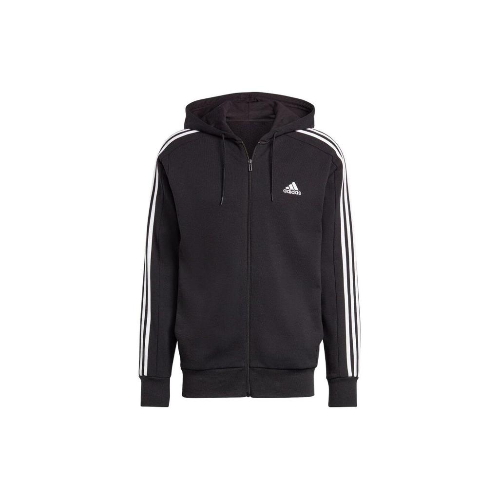 adidas Essentials French Terry 3 Stripes Full Zip Hoodie IC0433