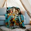 Personalized Custom Name Blanket - JoJo's Bizarre Adventure Print Design,Blanket for Sofa,Bed,Travel,Camping - Soft and Warm, Great Gift