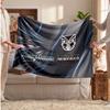 Wigan Warriors Flanelldecke, Personalisierte Weiche Überwurfdecke mit individuellem Namenstext, Heimdekoration Geschenk