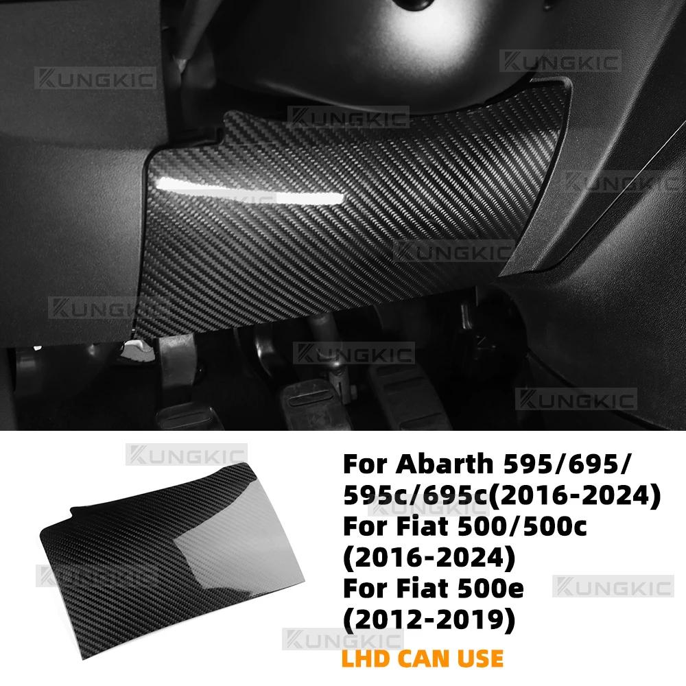 Real Dry Carbon Fiber For Abarth 595/695/595C/695C Fiat 500/500c 2016-2024 Fiat 500e 12-19 Car Cab Dashboard under Panel Trim