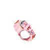 Kids' Pink Cartoon Quartz Watch with Screw-Down Crown and Pin Buckle