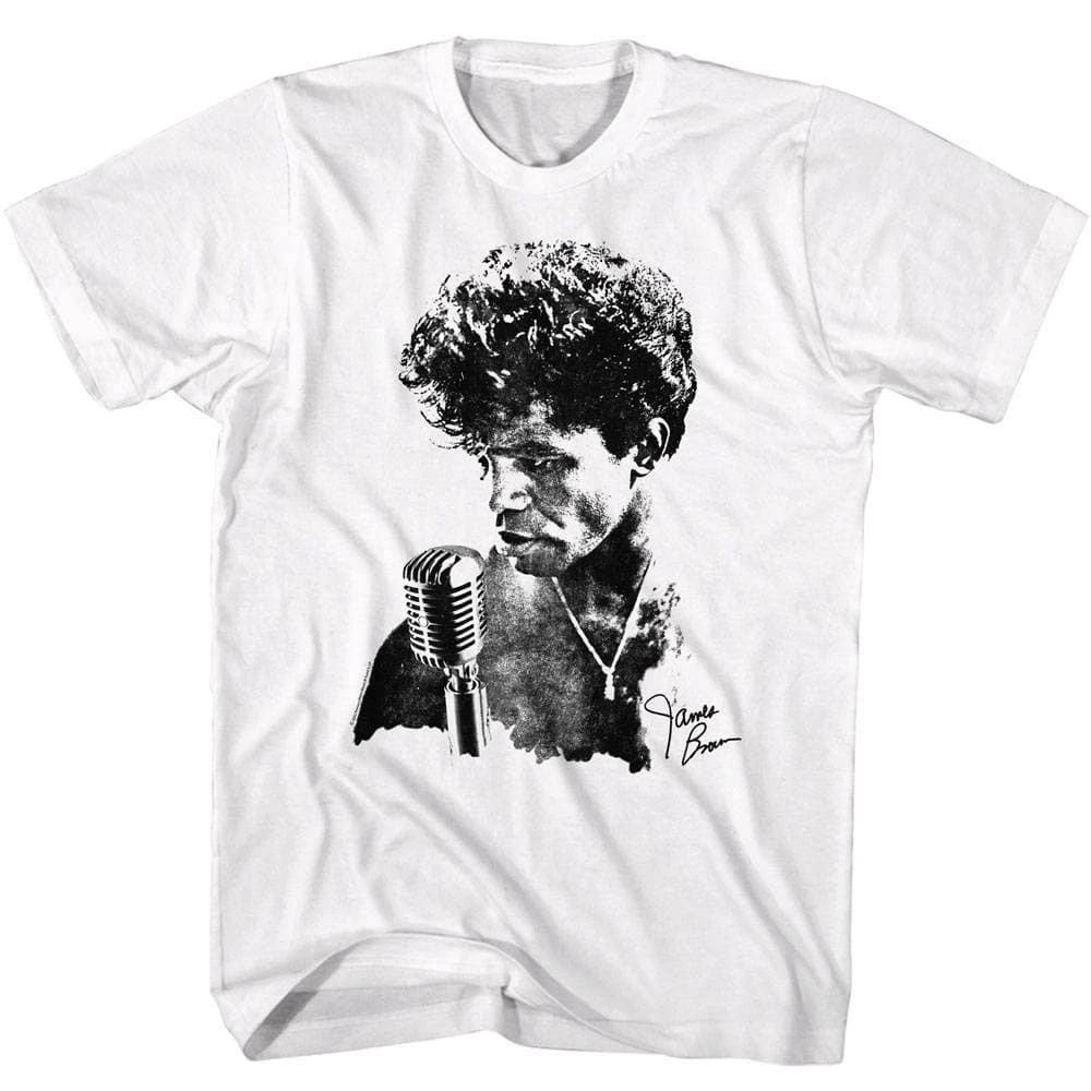 James Brown on the Microphone Men s T Shirt XL
