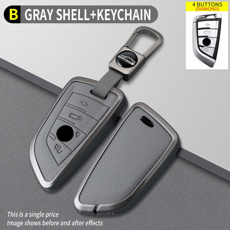 Zinc Alloy Leather Car Key Case For Bmw X1 X3 X5 X6 X7 1 3 5 6 7 Series G20 G30 G11 F15 F16 G01 G02 F48 F39 520 525 F30 Key Case