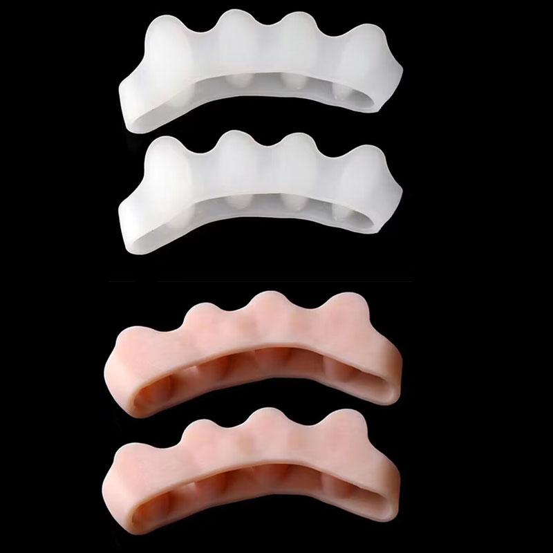 2Pc Silicone Toe Separator Fingers Feet Toe Spreader Hallux Valgus Bunion Corrector Toe Straightener Corrector Finger Separators
