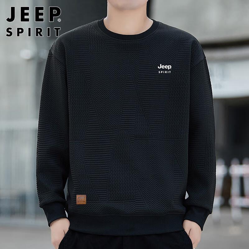 JEEP SPIRIT Men's Waffle Knit Long Sleeve Sweatshirt