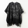 Winter Women Scarf Layers Poncho Elegant Lady Men Retro Print Tassel Wraps Shawl Warm Scarve Capa Para Mujer Pashmina Cloak New