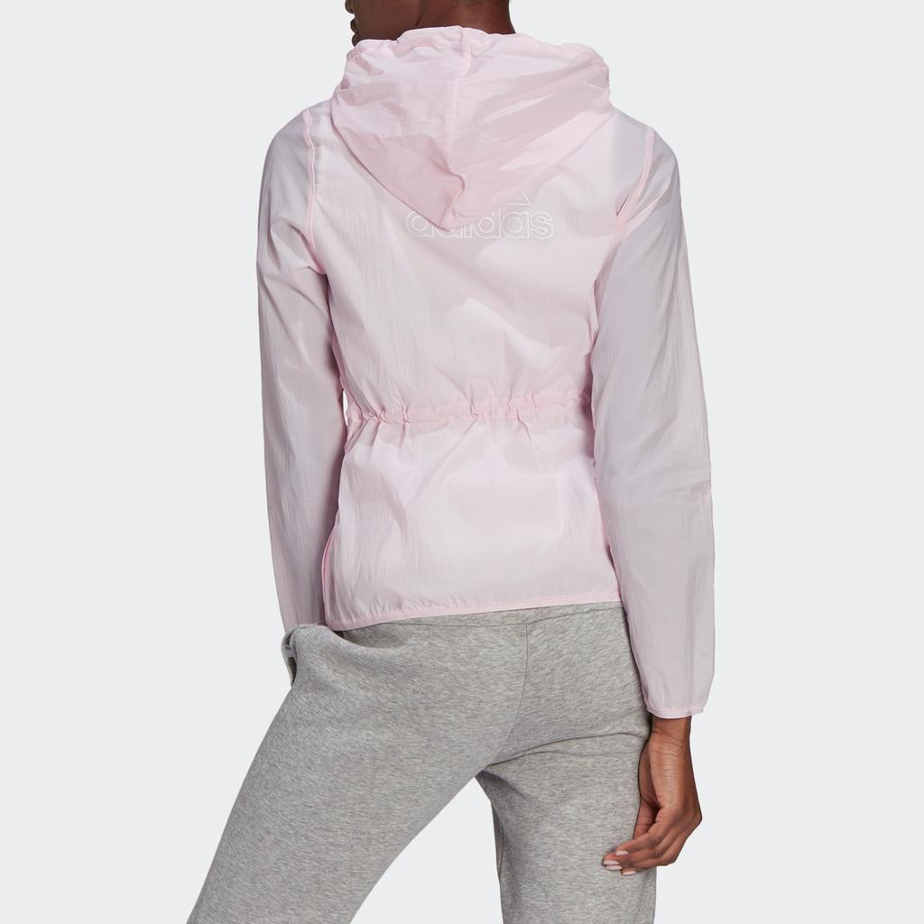 Adidas Chaqueta Cortavientos Ajustable con Estampado de Logotipo para Mujer Chaquetas para Mujer Rosa GQ0630