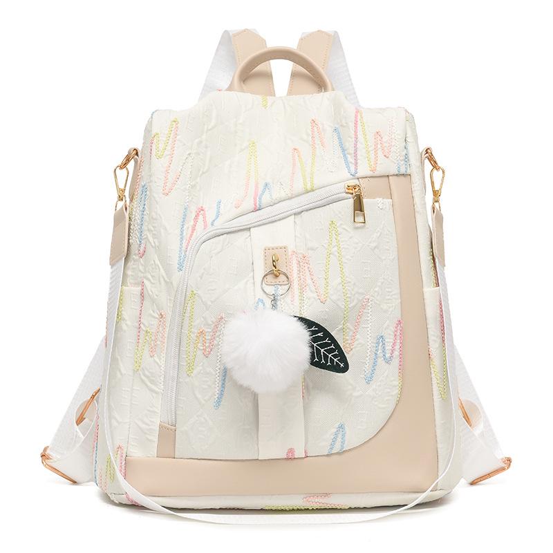 Dámský minimalistický lehký cestovní batoh: Velká kapacita a všestranný design s dvojitými ramenními popruhy